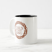 Jesus ist mein König Zweifarbige Tasse (Vorderseite Links)