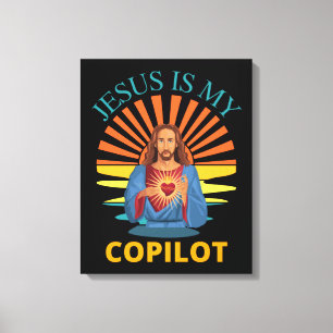 JESUS IST MEIN KOPILOT LEINWANDDRUCK