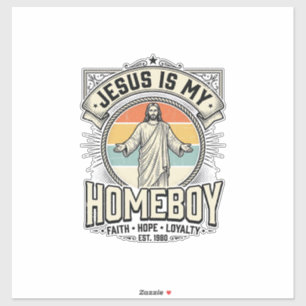 Jesus ist mein Kumpel Vintage religiöses Shirt Aufkleber