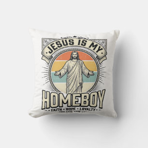 Jesus ist mein Kumpel Vintage religiöses Shirt Kissen