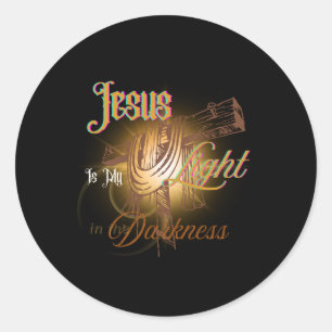 Jesus ist mein Licht – Halloween Runder Aufkleber