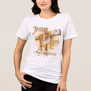 Jesus ist mein Licht – Halloween-Shirt Tri-Blend Shirt
