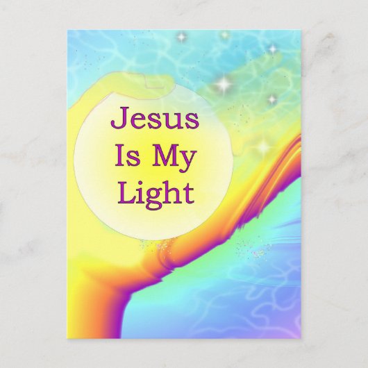 Jesus ist mein Licht Postkarte (Vorderseite)