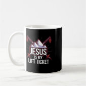 Jesus ist mein Lift Ticket Ski Kirche Skifahren Ch Kaffeetasse (Links)