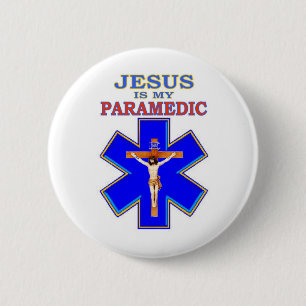 JESUS IST MEIN PARAMEDIC BUTTON