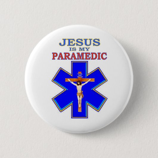 JESUS IST MEIN PARAMEDIC BUTTON (Vorderseite)