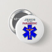 JESUS IST MEIN PARAMEDIC BUTTON (Vorne & Hinten)
