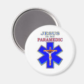 JESUS IST MEIN PARAMEDIC MAGNET (Vorderseite/Rückseite)