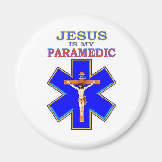 JESUS IST MEIN PARAMEDIC MAGNET (Vorne)