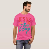 Jesus ist mein Plug - Christlicher Funny Glaube Re T-Shirt (Vorne ganz)