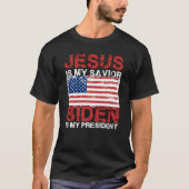 Jesus ist mein Retter Biden ist mein Präsident T - T-Shirt (Vorderseite)