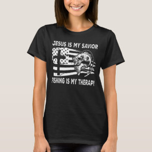Jesus ist mein Retter Fischen ist meine Therapie A T-Shirt