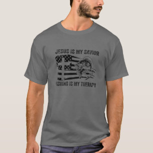Jesus ist mein Retter Fischen ist meine Therapie A T-Shirt