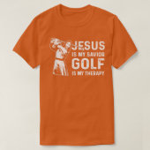 Jesus ist mein Retter Golf ist meine Therapie 1 T-Shirt (Design vorne)