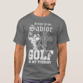 Jesus ist mein Retter Golf ist meine Therapie Jesu T-Shirt