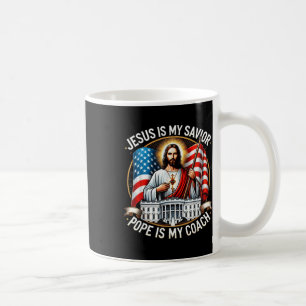 Jesus ist mein Retter Papst ist mein Coach Trump W Kaffeetasse