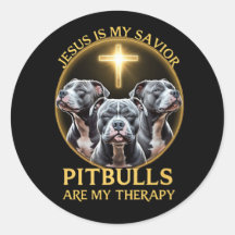 Jesus ist mein Retter Pitbulls sind meine Therapie