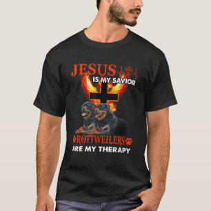 Jesus ist mein Retter Rottweilers sind meine Thera T-Shirt