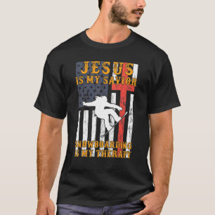 Jesus ist mein Retter Snowboarden ist meine Heilme T-Shirt