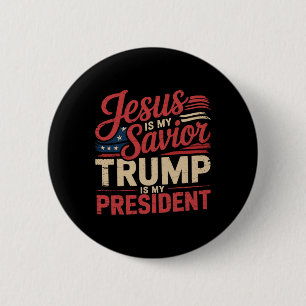 Jesus ist mein Retter Trump ist mein biblischer Pr Button