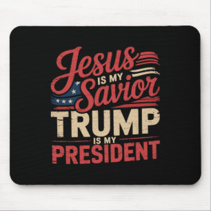 Jesus ist mein Retter Trump ist mein biblischer Pr Mousepad