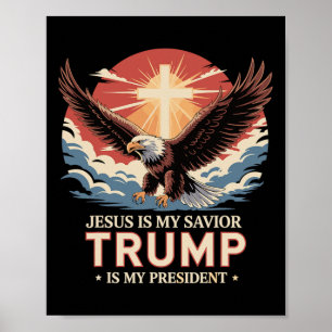Jesus ist mein Retter Trump ist mein biblischer Pr Poster