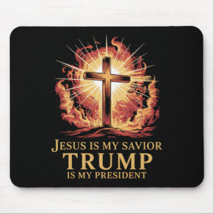 Jesus ist mein Retter Trump ist mein Christlicher Mousepad