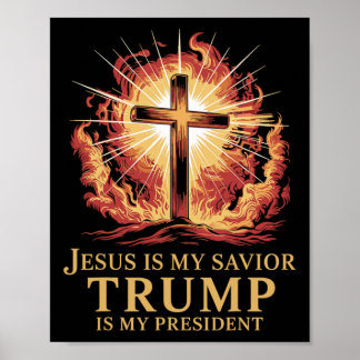 Jesus ist mein Retter Trump ist mein Christlicher Poster