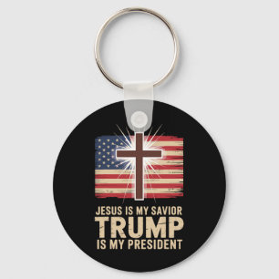 Jesus ist mein Retter Trump ist mein politischer P Schlüsselanhänger