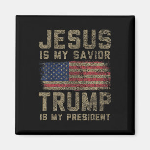Jesus ist mein Retter Trump ist mein Präsident _1 Magnet