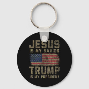 Jesus ist mein Retter Trump ist mein Präsident _1 Schlüsselanhänger