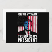 Jesus ist mein Retter Trump ist mein Präsident 202 Einladung (Vorne/Hinten)