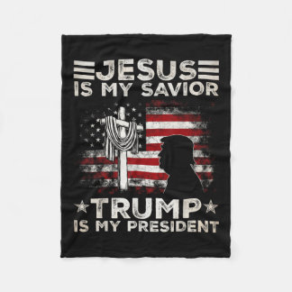 Jesus ist mein Retter Trump ist mein Präsident 202 Fleecedecke