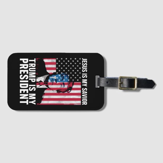 Jesus ist mein Retter Trump ist mein Präsident 202 Gepäckanhänger (Vorderseite (Horizontal))
