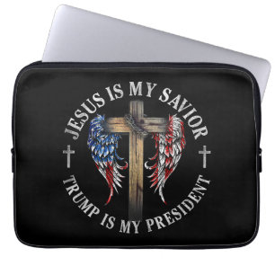 Jesus ist mein Retter Trump ist mein Präsident 202 Laptopschutzhülle