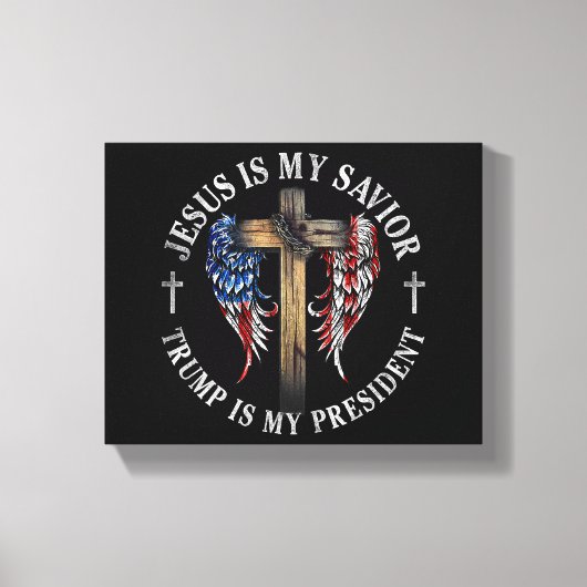 Jesus ist mein Retter Trump ist mein Präsident 202 Leinwanddruck (Vorderseite)
