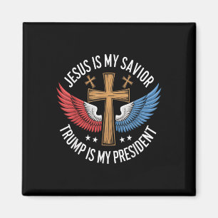 Jesus ist mein Retter Trump ist mein Präsident 202 Magnet