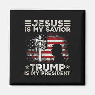 Jesus ist mein Retter Trump ist mein Präsident 202 Magnet