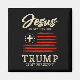 Jesus ist mein Retter Trump ist mein Präsident 202 Magnet