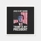 Jesus ist mein Retter Trump ist mein Präsident 202 Serviette (Vorderseite)