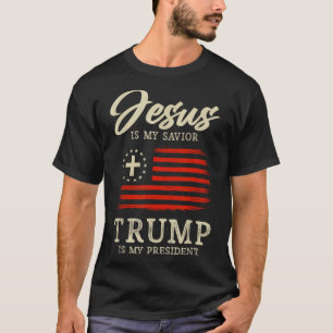 Jesus ist mein Retter Trump ist mein Präsident 202 T-Shirt