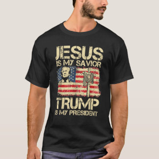 Jesus ist mein Retter Trump ist mein Präsident 202 T-Shirt