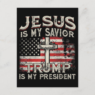 Jesus ist mein Retter Trump ist mein Präsident Ame Begleitkarte