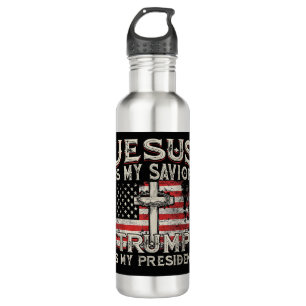 Jesus ist mein Retter Trump ist mein Präsident Ame Edelstahlflasche