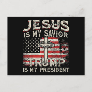 Jesus ist mein Retter Trump ist mein Präsident Ame Feiertagspostkarte