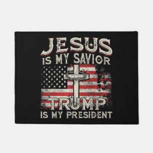 Jesus ist mein Retter Trump ist mein Präsident Ame Fußmatte