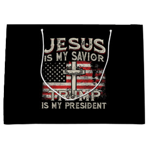 Jesus ist mein Retter Trump ist mein Präsident Ame Große Geschenktüte