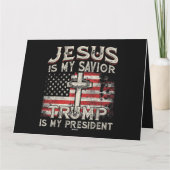 Jesus ist mein Retter Trump ist mein Präsident Ame Karte (Rückseite)