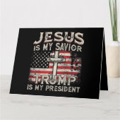 Jesus ist mein Retter Trump ist mein Präsident Ame Karte (Vorderseite)