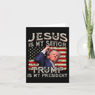 Jesus ist mein Retter Trump ist mein Präsident Ame Karte